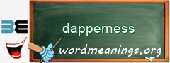 WordMeaning blackboard for dapperness